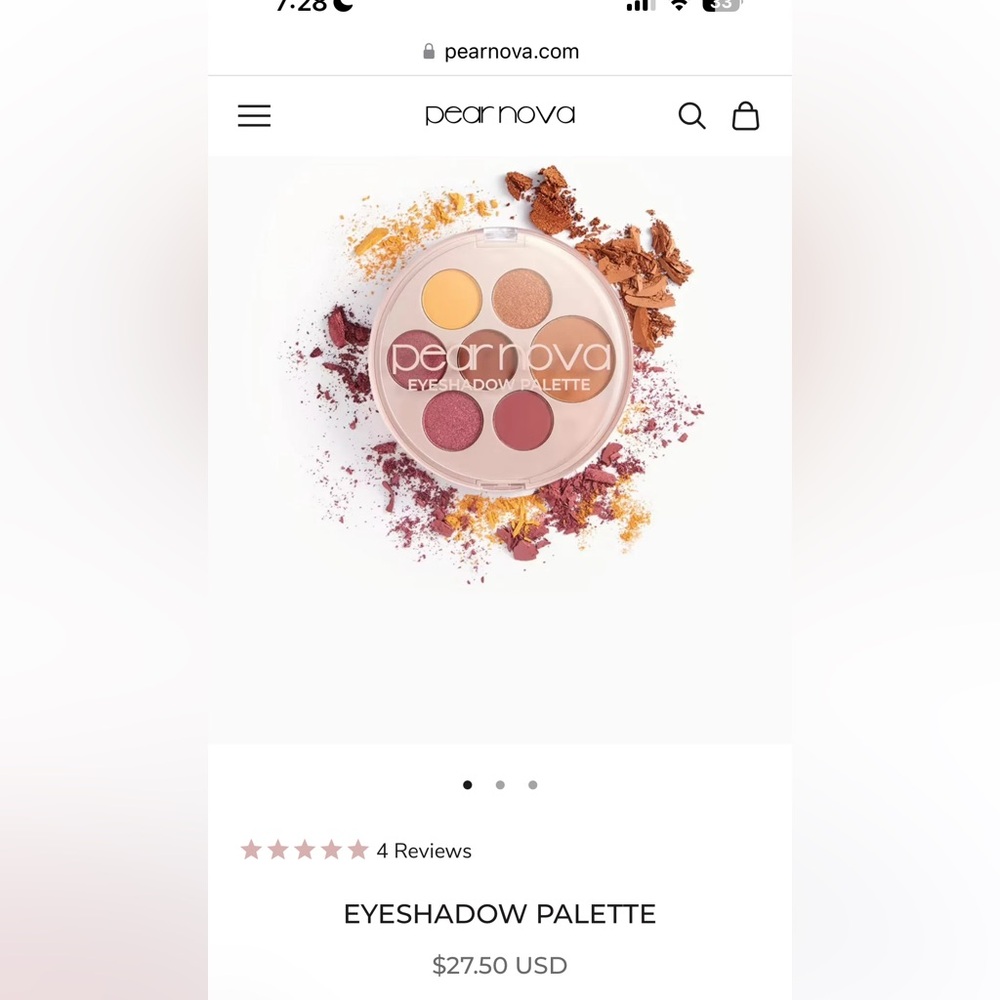 Pear Nova pressed powder palette